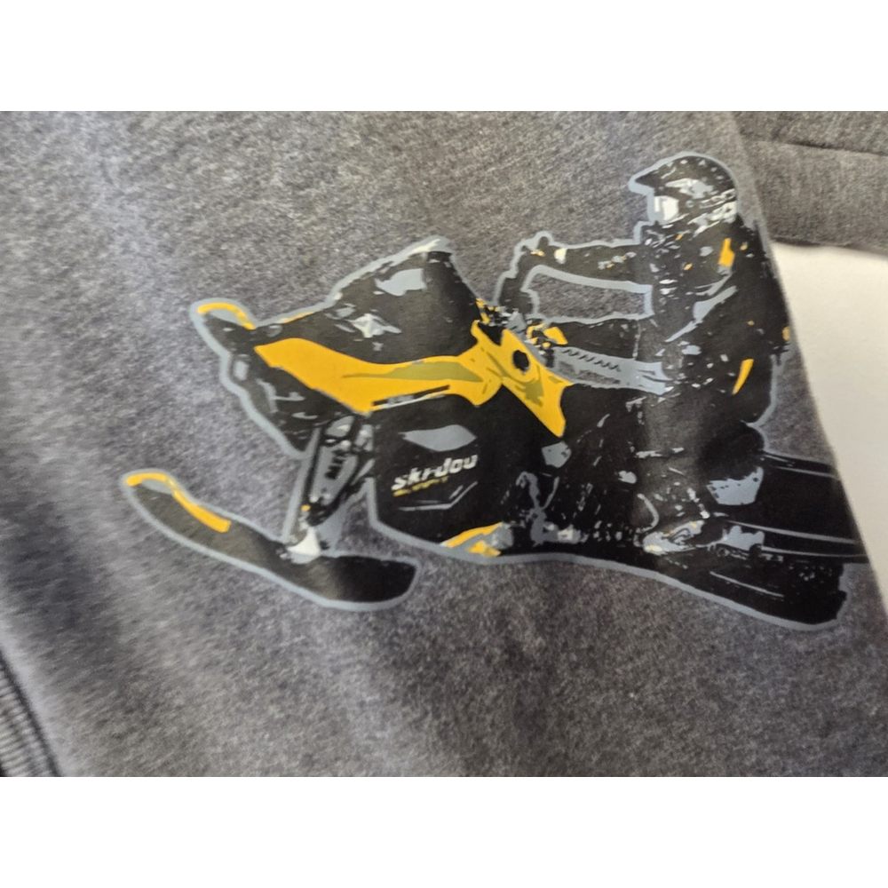 Ski-Doo Team BRP Men's Full Zip XL Sweaters Gray With Embroided Logo - Picture 4 of 10